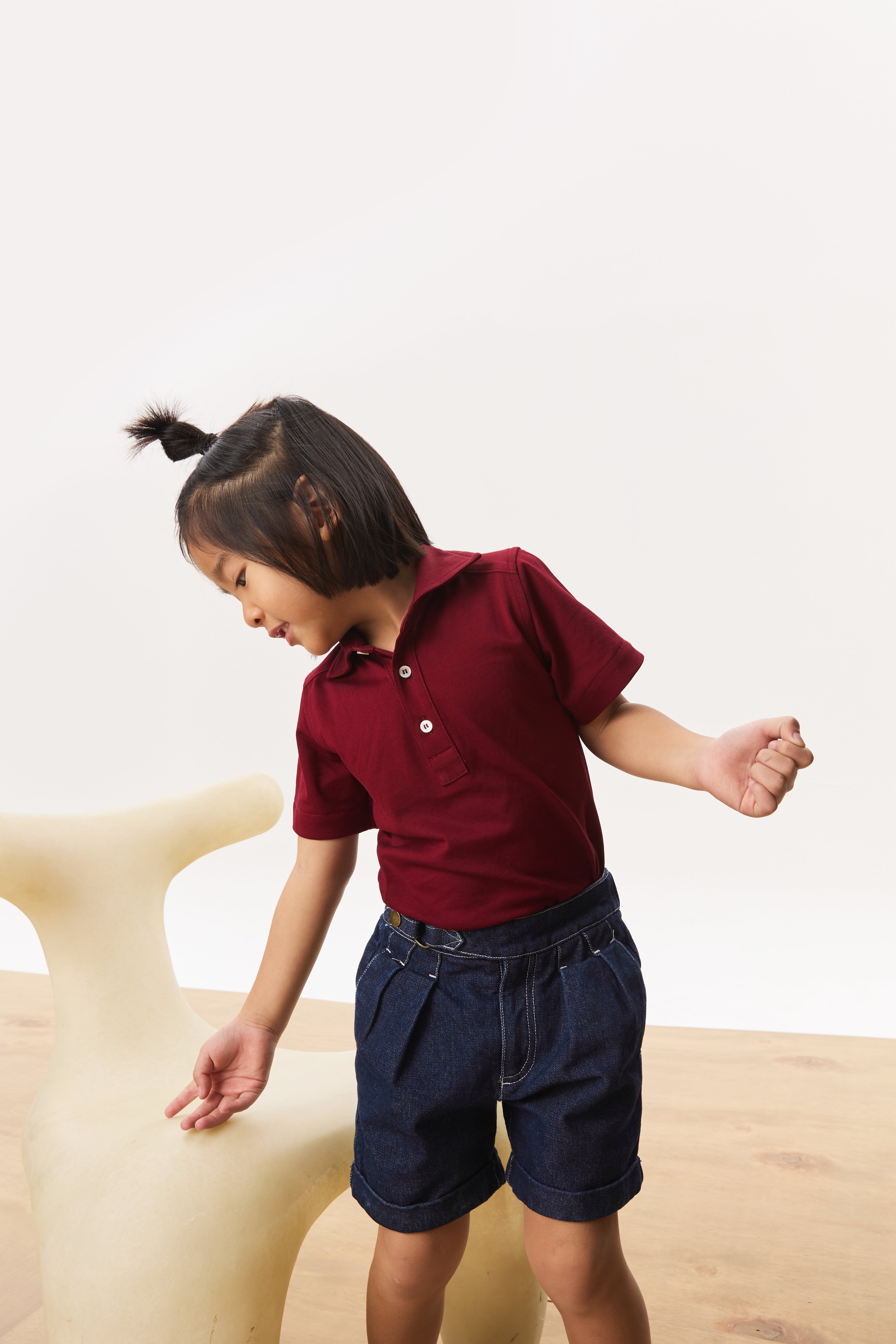 Mini - Theo Spread Collar Short Sleeve Polo