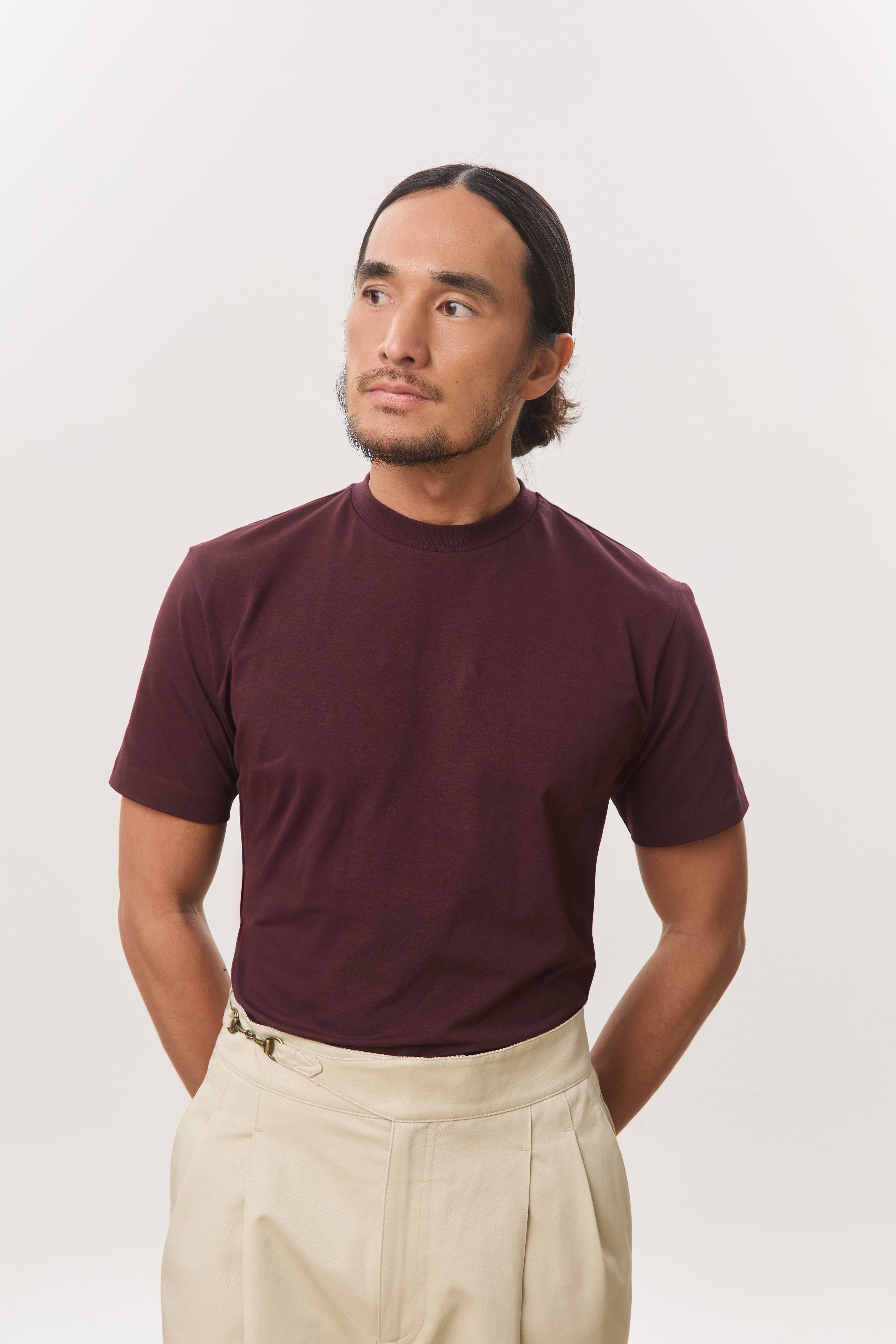 Arlo Mock Neck Tee, Jersey