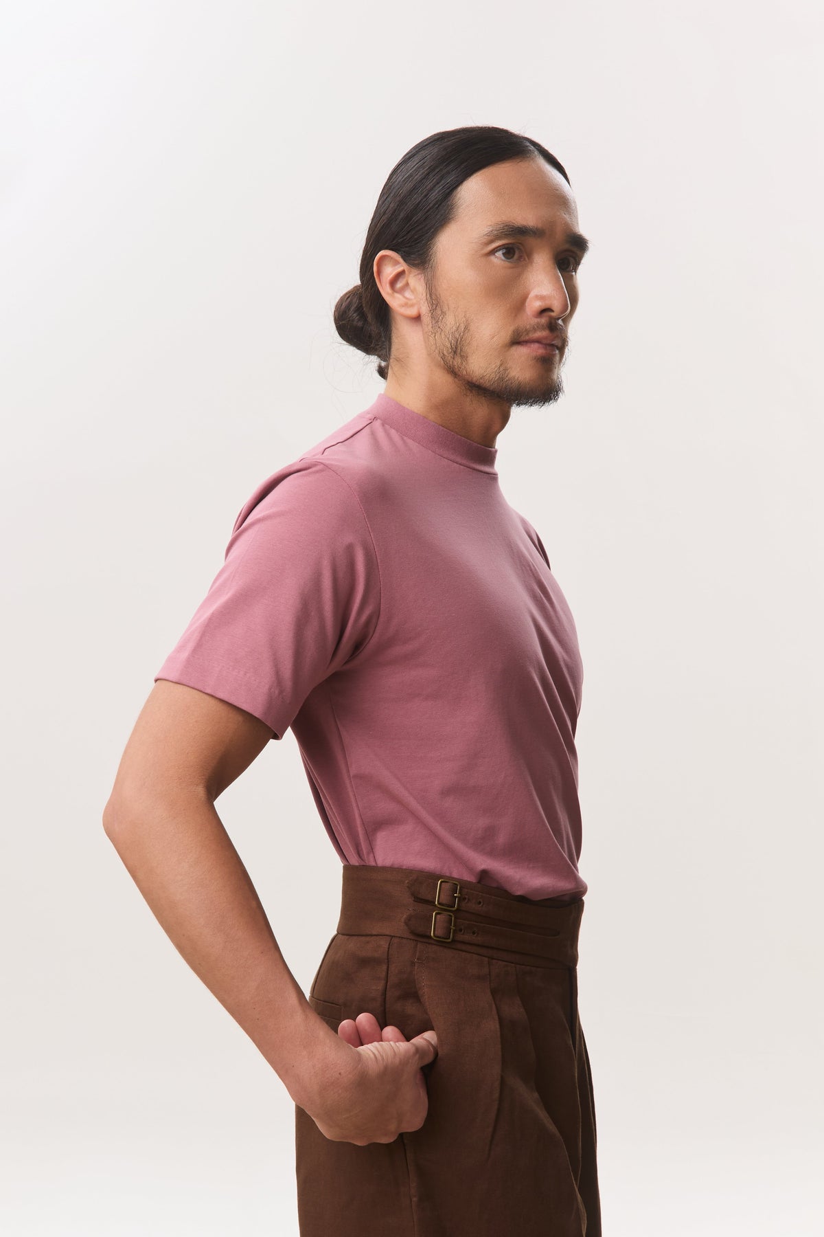Arlo Mock Neck Tee, Jersey