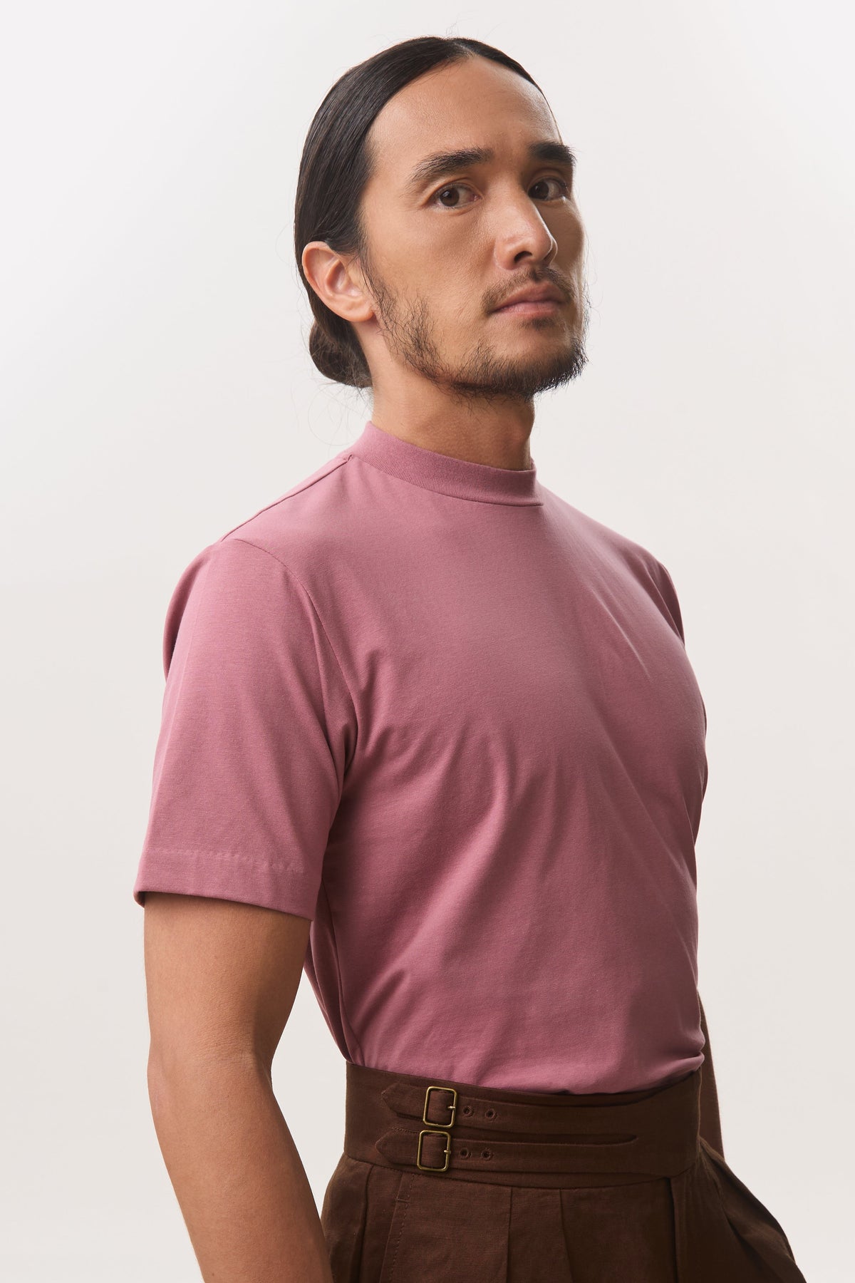 Arlo Mock Neck Tee, Jersey
