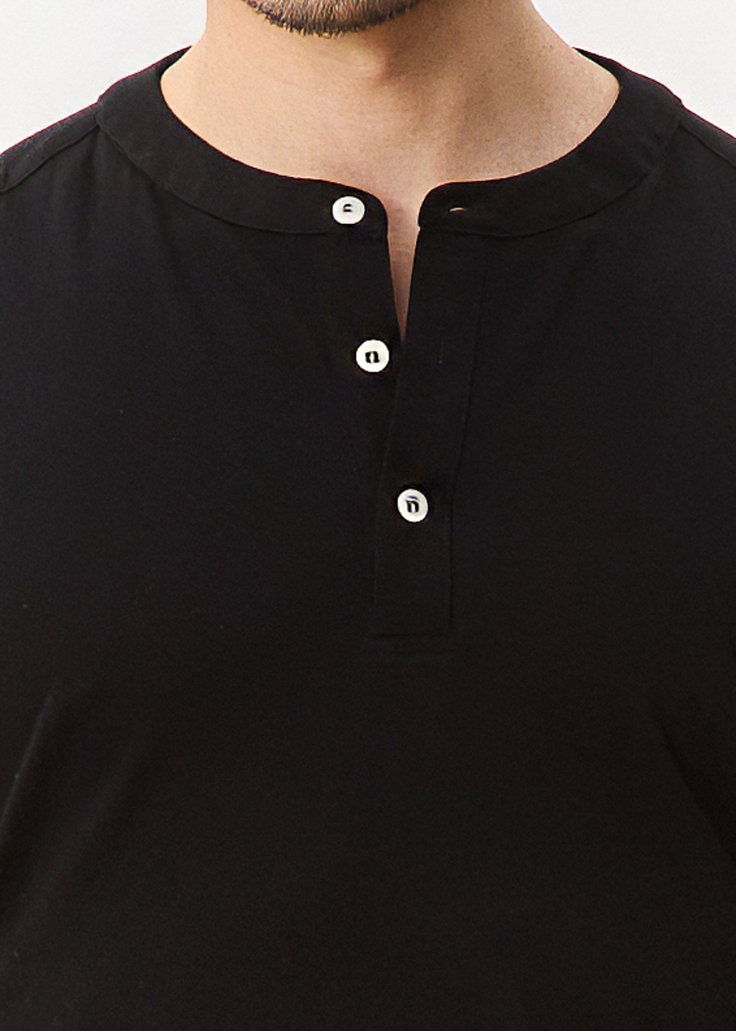 Vero Henley Pique Long Sleeve Top