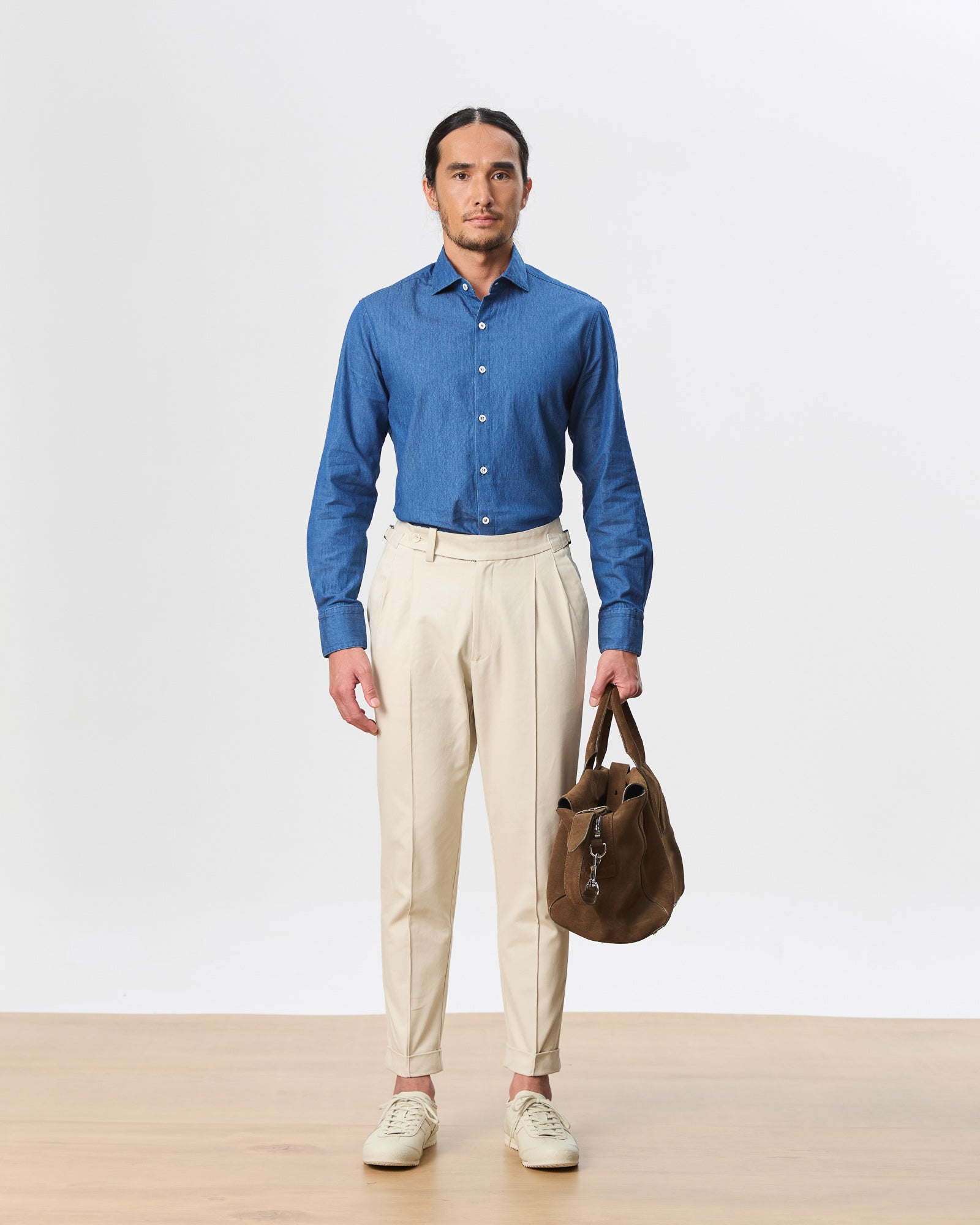 Tavi Spread Collar Shirt, Chambray