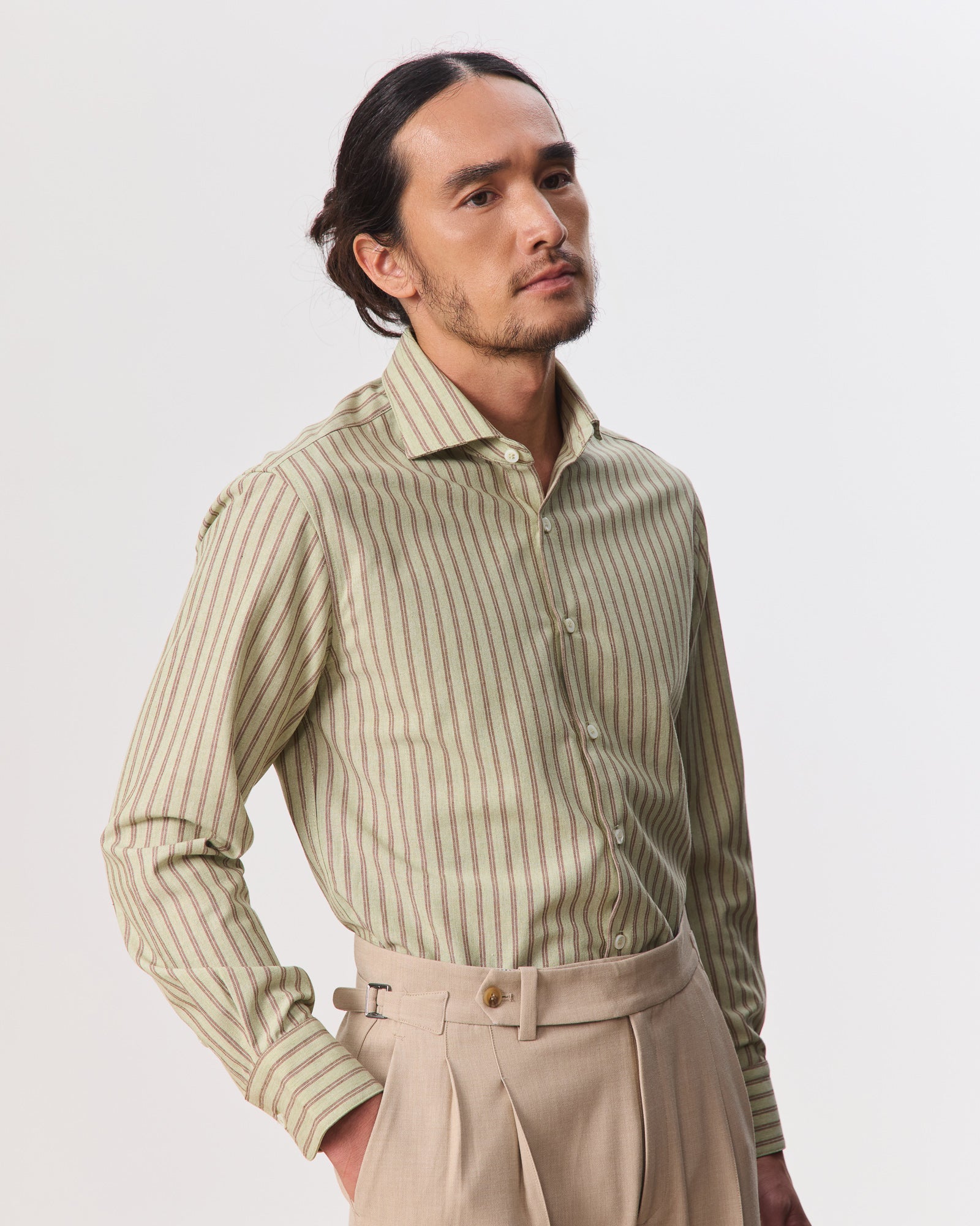 Lior Spread Collar Shirt, Stripe