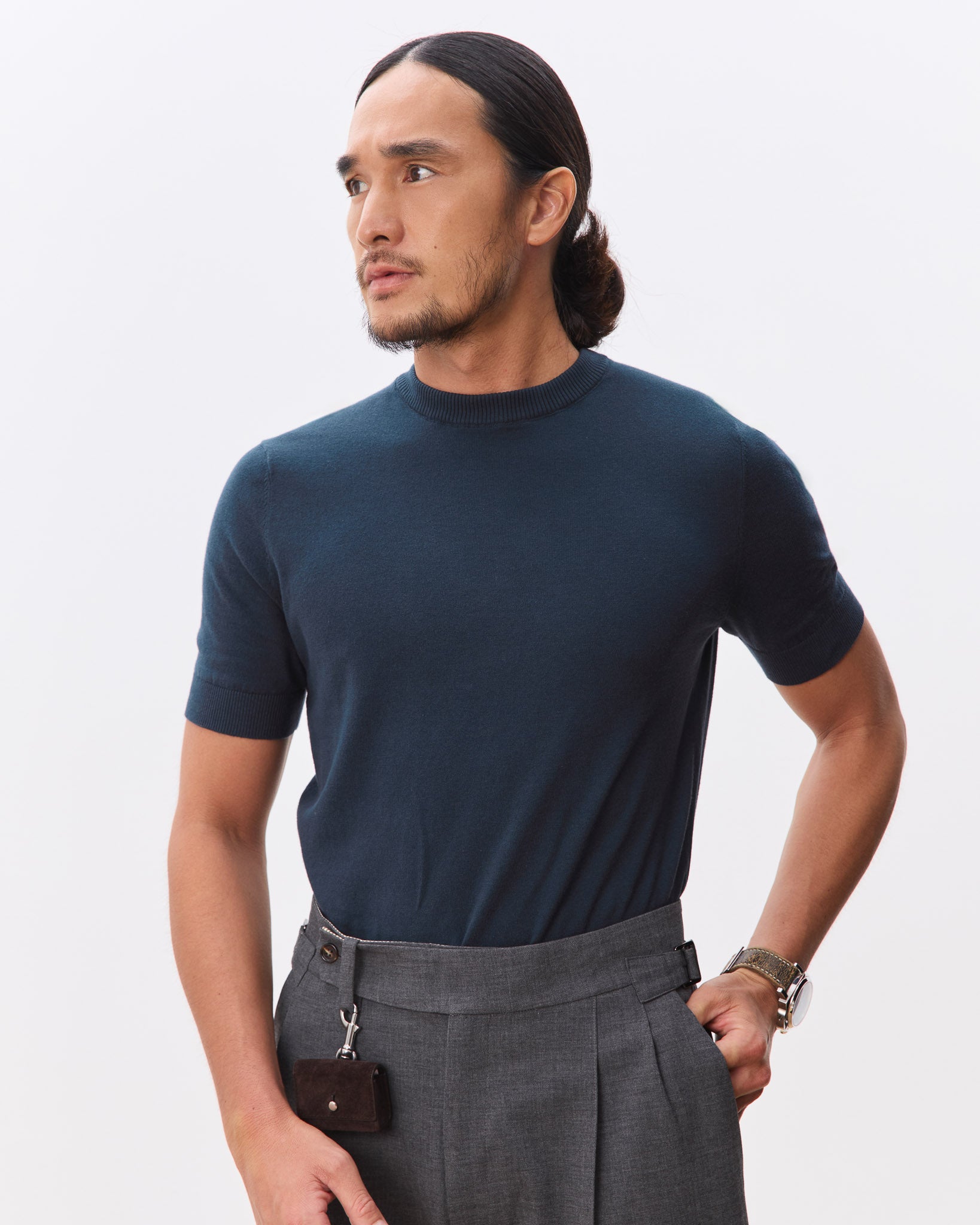Otto Mock Neck Knit Top - 100% Cotton