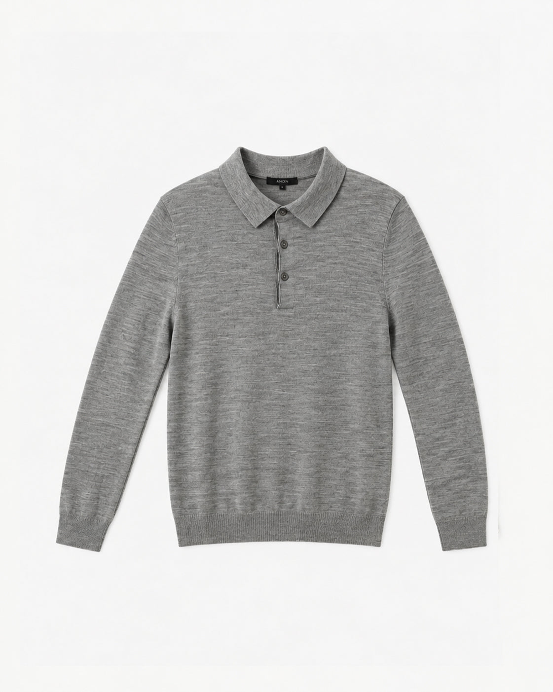 Elio Long Sleeve Knit Polo Top - 100% Merino Wool