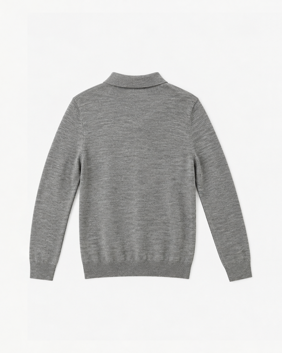 Elio Long Sleeve Knit Polo Top - 100% Merino Wool