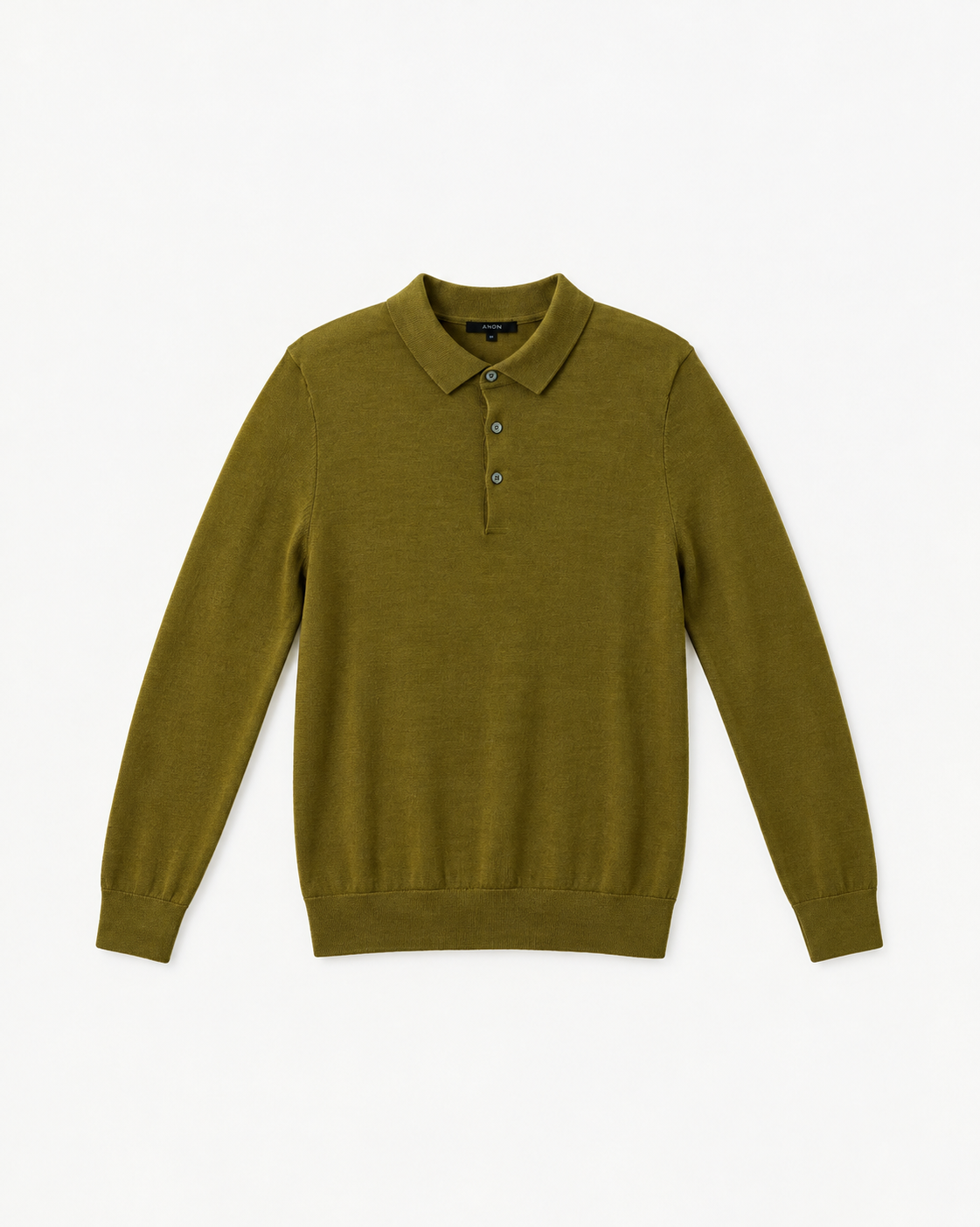 Elio Long Sleeve Knit Polo Top - 100% Merino Wool