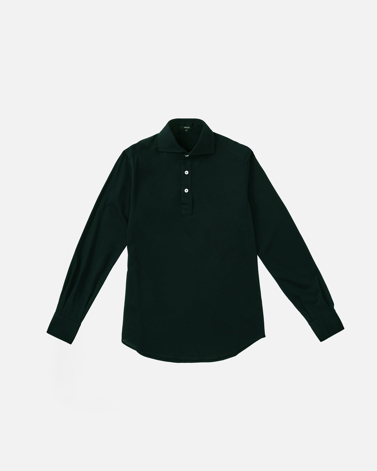 Theo Spread Collar Long Sleeve Polo, Pique